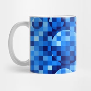 Mosaic #3: Disco Balls (Blue Monochrome) Mug